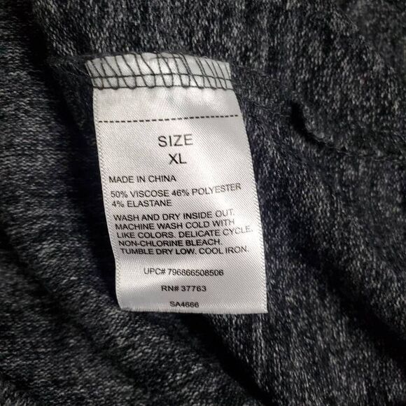 Rafaella Women’s XL Heather Gray Long Sleeve Pullover Soft Stretch Knit Top - Picture 6 of 7